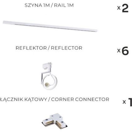 Zuma Line - Bodové svítidlo v lištovém systému 6xGU10/15W/230V bílá