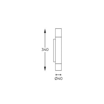 Zuma Line - Nástěnné svítidlo 2xG9/28W/230V dub