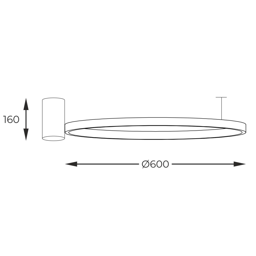 Zuma Line - LED Stropní svítidlo LED/32W/230V 3000/4000/6000K pr. 60 cm černá