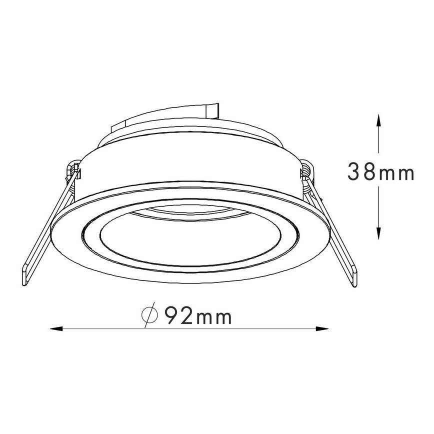 Zuma Line - Podhledové svítidlo 1xGU10/50W/230V černá
