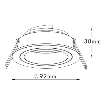 Zuma Line - Podhledové svítidlo 1xGU10/50W/230V černá