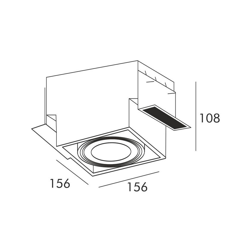 Zuma Line - Podhledové svítidlo 1xGU10/15W/230V černá
