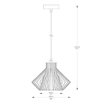 Zuma Line - Lustr na lanku 1xE27/40W/230V pr. 25 cm zlatá