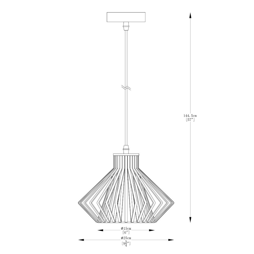Zuma Line - Lustr na lanku 1xE27/40W/230V pr. 25 cm zlatá