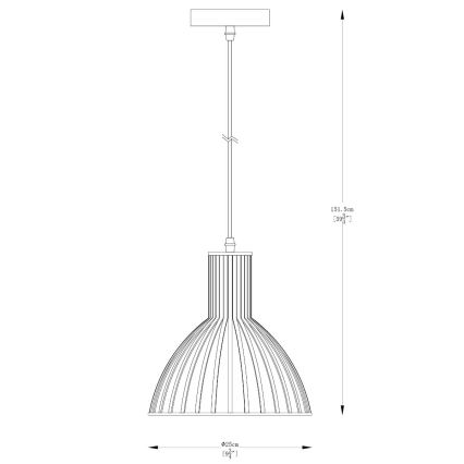 Zuma Line - Lustr na lanku 1xE27/40W/230V pr. 25 cm zlatá