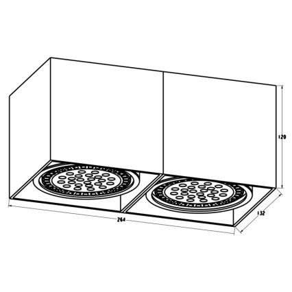 Zuma Line - Bodové svítidlo 2xGU10-ES111/15W/230V černá