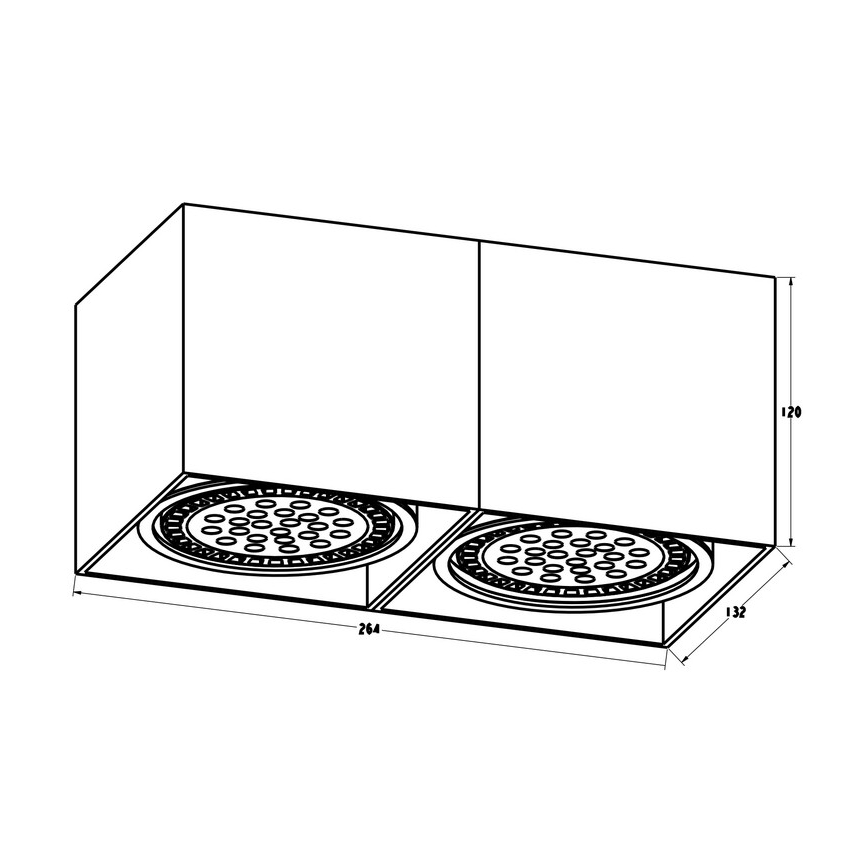 Zuma Line - Bodové svítidlo 2xGU10-ES111/15W/230V černá