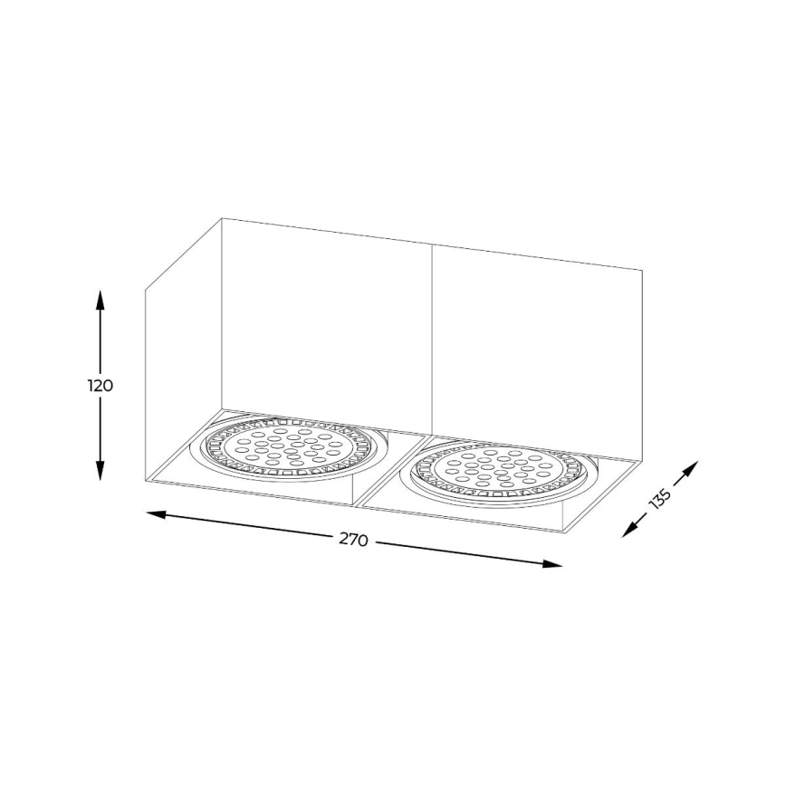 Zuma Line - Bodové svítidlo 2xGU10-ES111/15W/230V černá