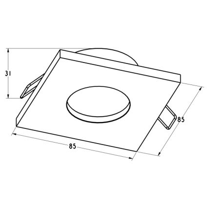 Zuma Line - Koupelnové podhledové svítidlo 1xGU10/50W/230V IP54 bílá
