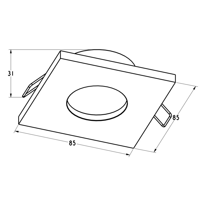 Zuma Line - Koupelnové podhledové svítidlo 1xGU10/50W/230V IP54 bílá