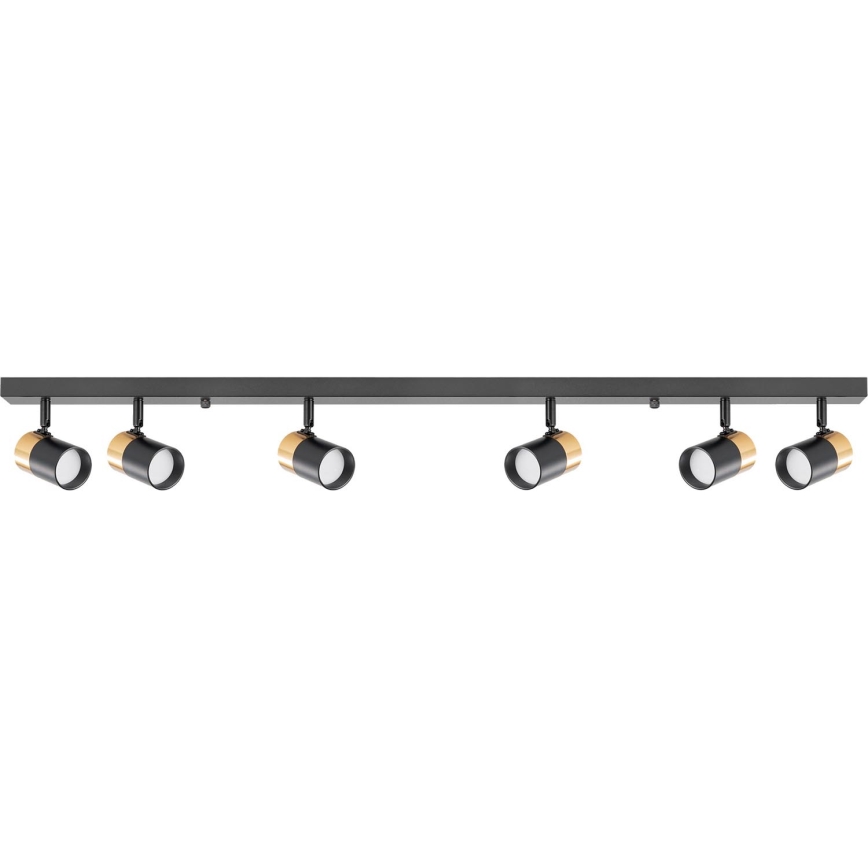 Zuma Line - Bodové svítidlo 6xGU10/50W/230V černá/zlatá
