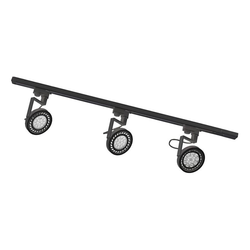 Zuma Line - Bodové svítidlo v lištovém systému 3xGU10/15W/230V černá