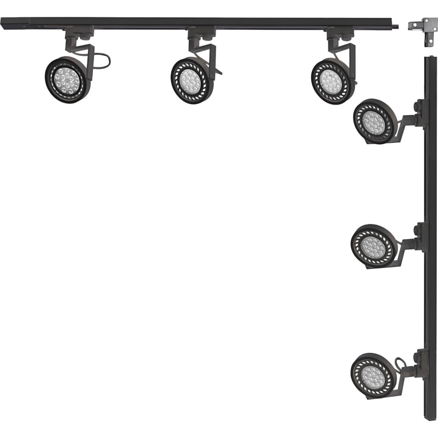 Zuma Line - Bodové svítidlo v lištovém systému 6xGU10/15W/230V černá