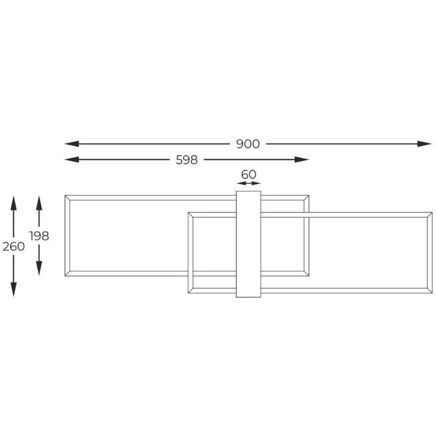Zuma Line - LED Stropní svítidlo LED/39W/230V 3000K černá/borovice