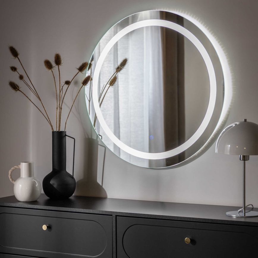Zuma Line - LED Koupelnové nástěnné zrcadlo s podsvícením LED/36W/230V 3000/4000/6000K pr. 80 cm IP44