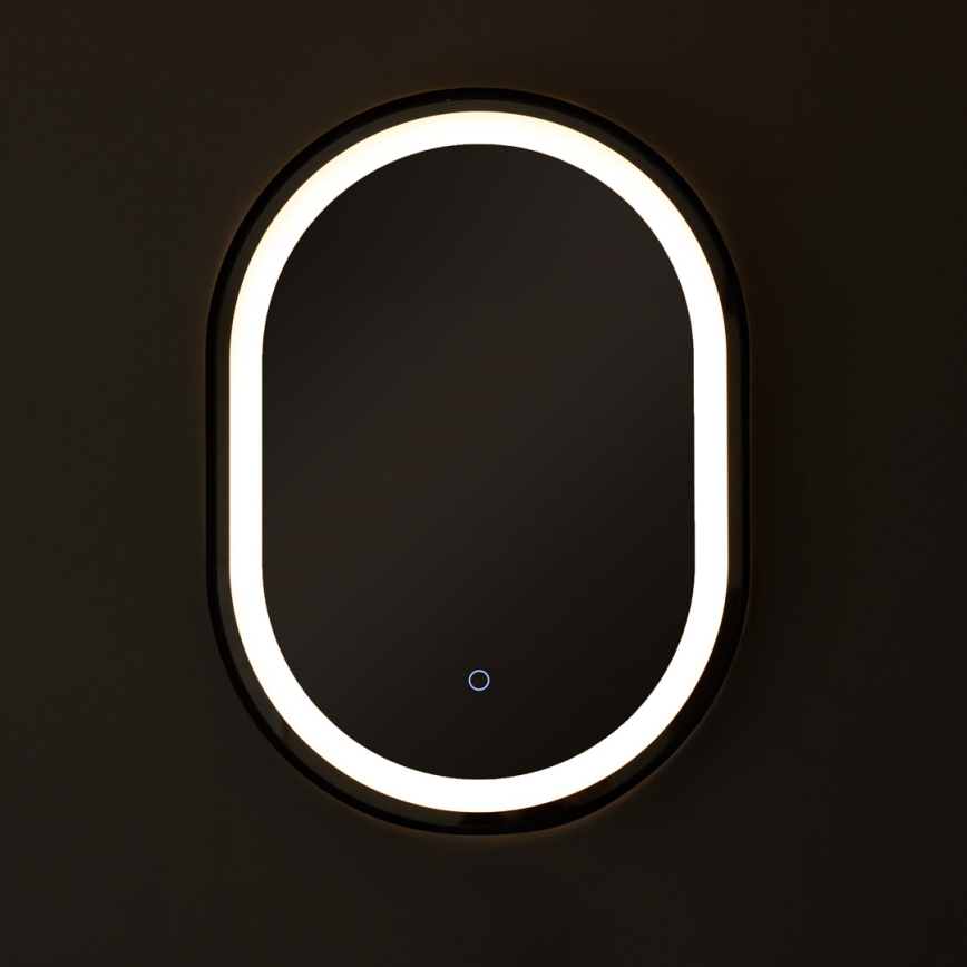 Zuma Line - LED Koupelnové nástěnné zrcadlo s podsvícením LED/24W/230V 3000/4000/6000K 70x50 cm IP44 černá
