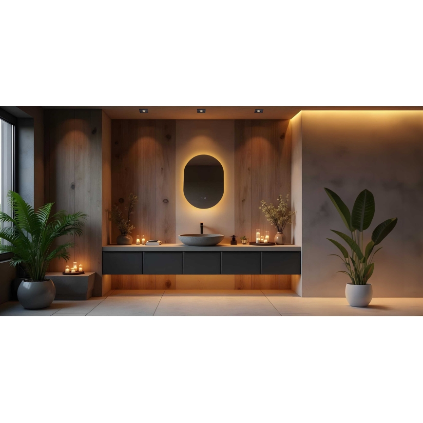 Zuma Line - LED Koupelnové vyhřívané nástěnné zrcadlo s podsvícením LED/24W/230V 3000/4000/6000K 70x50 cm IP44