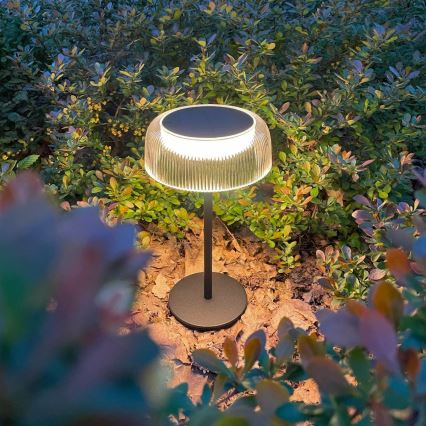 Zuma Line - LED Stmívatelná solární nabíjecí stolní lampa LED/2,5W/2000 mAh IP44 černá