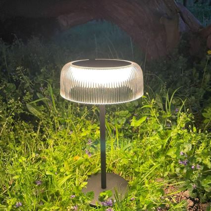 Zuma Line - LED Stmívatelná solární nabíjecí stolní lampa LED/2,5W/2000 mAh IP44 černá