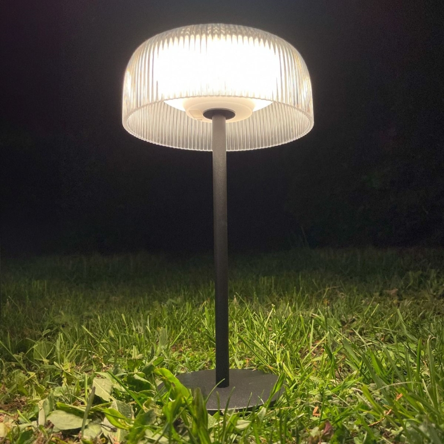 Zuma Line - LED Stmívatelná solární nabíjecí stolní lampa LED/2,5W/2000 mAh IP44 černá