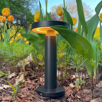 Zuma Line - LED Stmívatelná solární nabíjecí stolní lampa LED/2W/2000 mAh IP44 černá