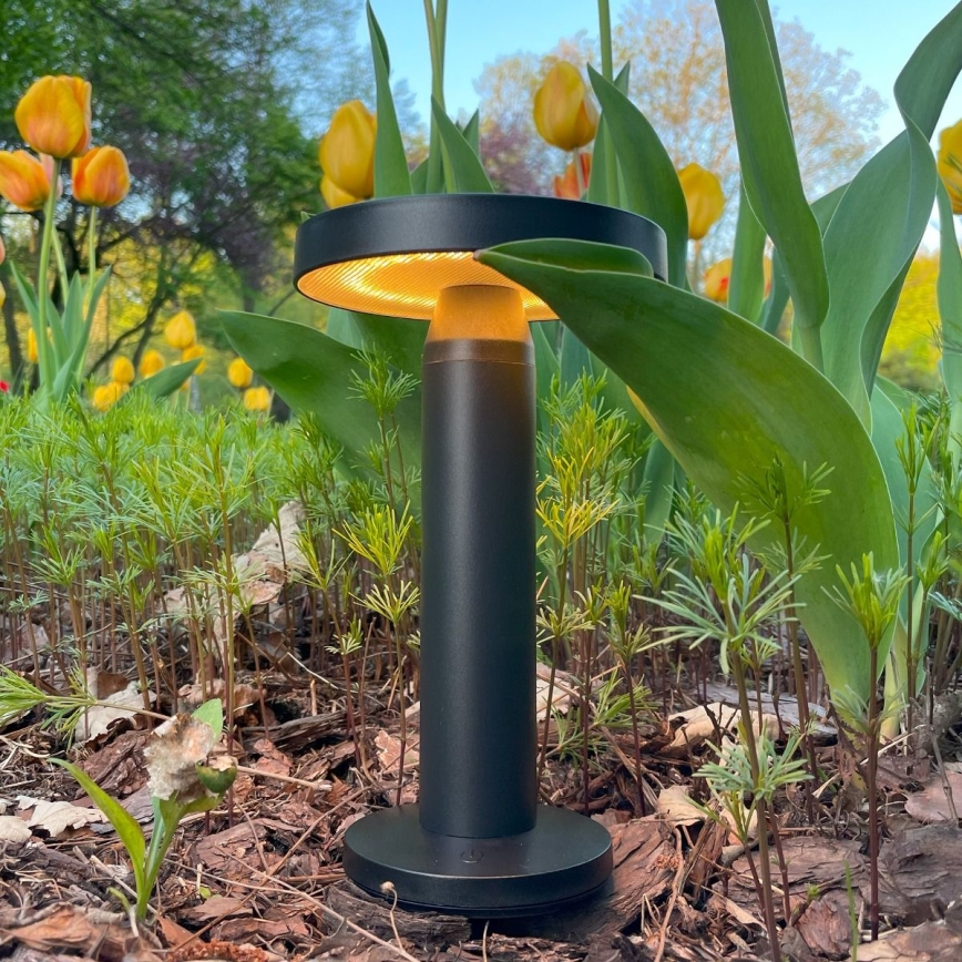 Zuma Line - LED Stmívatelná solární nabíjecí stolní lampa LED/2W/2000 mAh IP44 černá