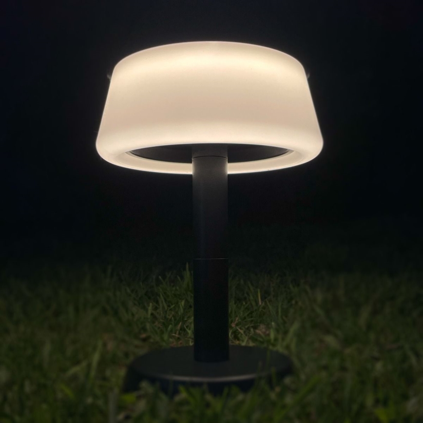Zuma Line - LED Stmívatelná solární nabíjecí stolní lampa LED/2,2W/2000 mAh IP44 černá