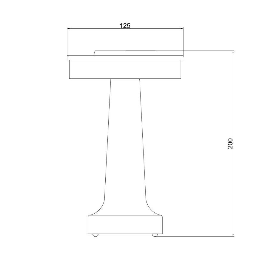 Zuma Line - LED Stmívatelná nabíjecí stolní lampa LED/2,5W/1200 mAh 3000/4000/6000K zlatá