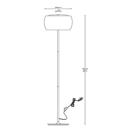 Zuma Line - Křišťálová stojací lampa 4xG9/42W/230V