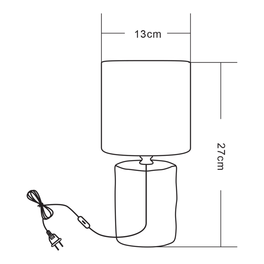 Zuma Line - Stolní lampa 1xE14/40W/230V bílá/dekor mramoru