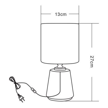 Zuma Line - Stolní lampa 1xE14/40W/230V černá/zlatá/dekor mramoru