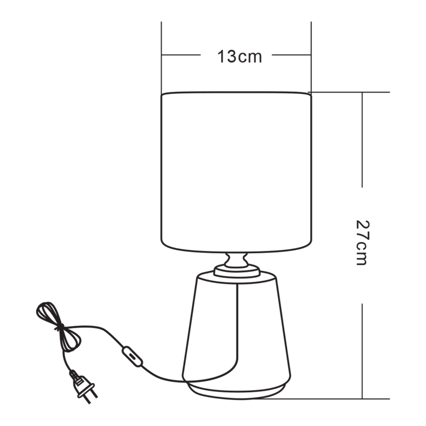 Zuma Line - Stolní lampa 1xE14/40W/230V černá/zlatá/dekor mramoru