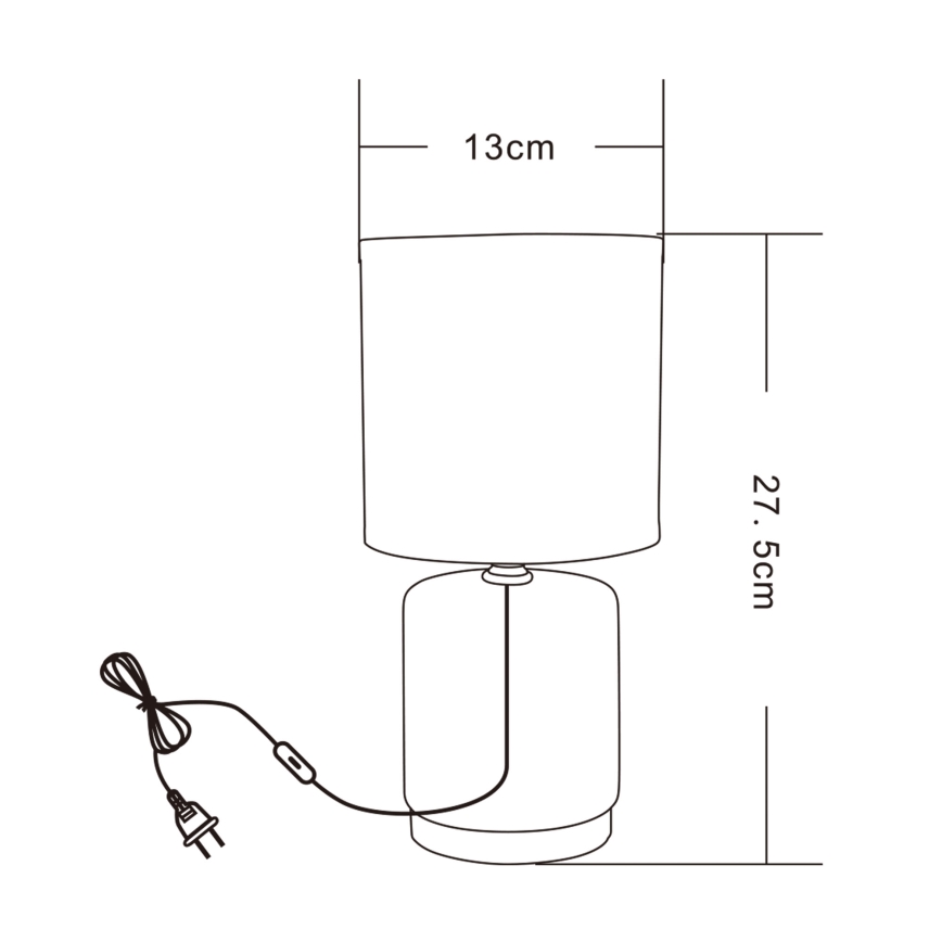 Zuma Line - Stolní lampa 1xE14/40W/230V bílá/zlatá