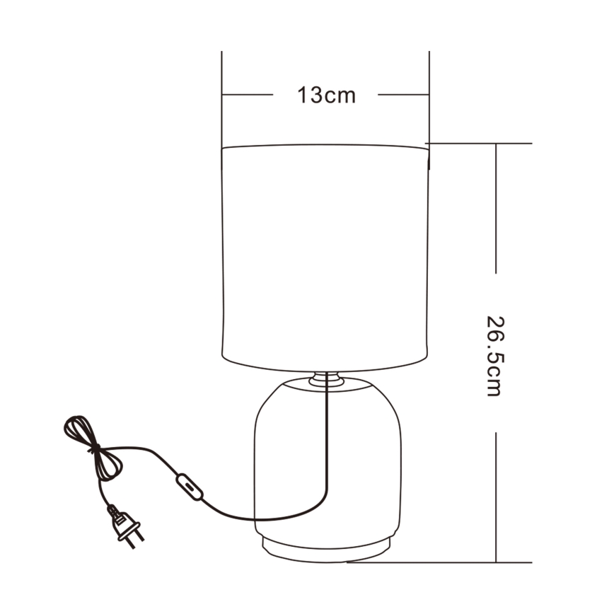 Zuma Line - Stolní lampa 1xE14/40W/230V černá/zlatá