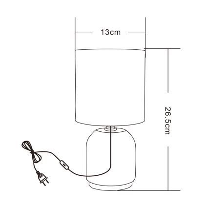 Zuma Line - Stolní lampa 1xE14/40W/230V šedá/zlatá