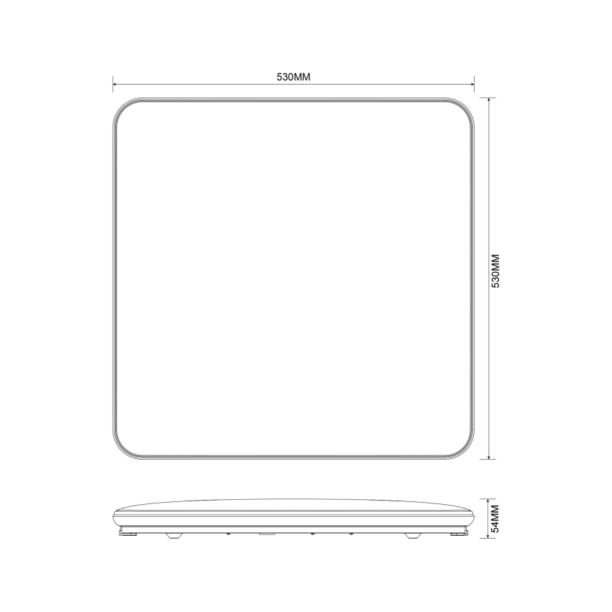 Zuma Line - LED Stmívatelné stropní svítidlo LED/48W/230V 53x53 cm zlatá