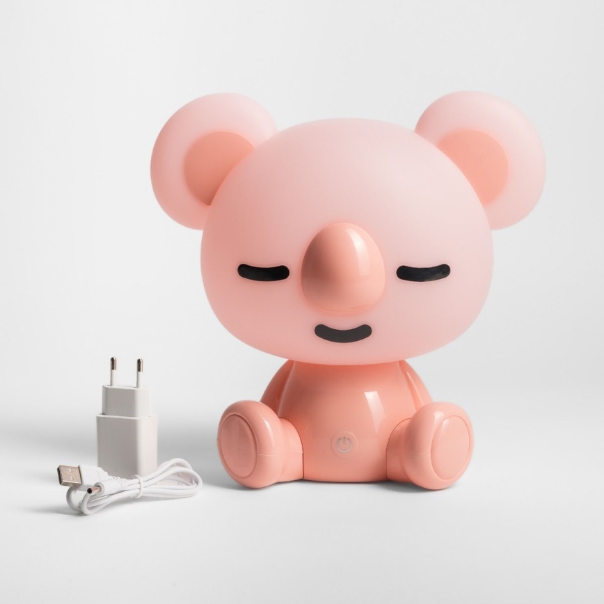 Zuma Line - LED Stmívatelná dětská dotyková stolní lampa LED/3W/230V koala růžová