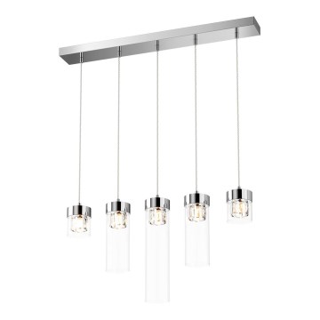 Zuma Line - Křišťálový lustr na lanku 5xG9/28W/230V