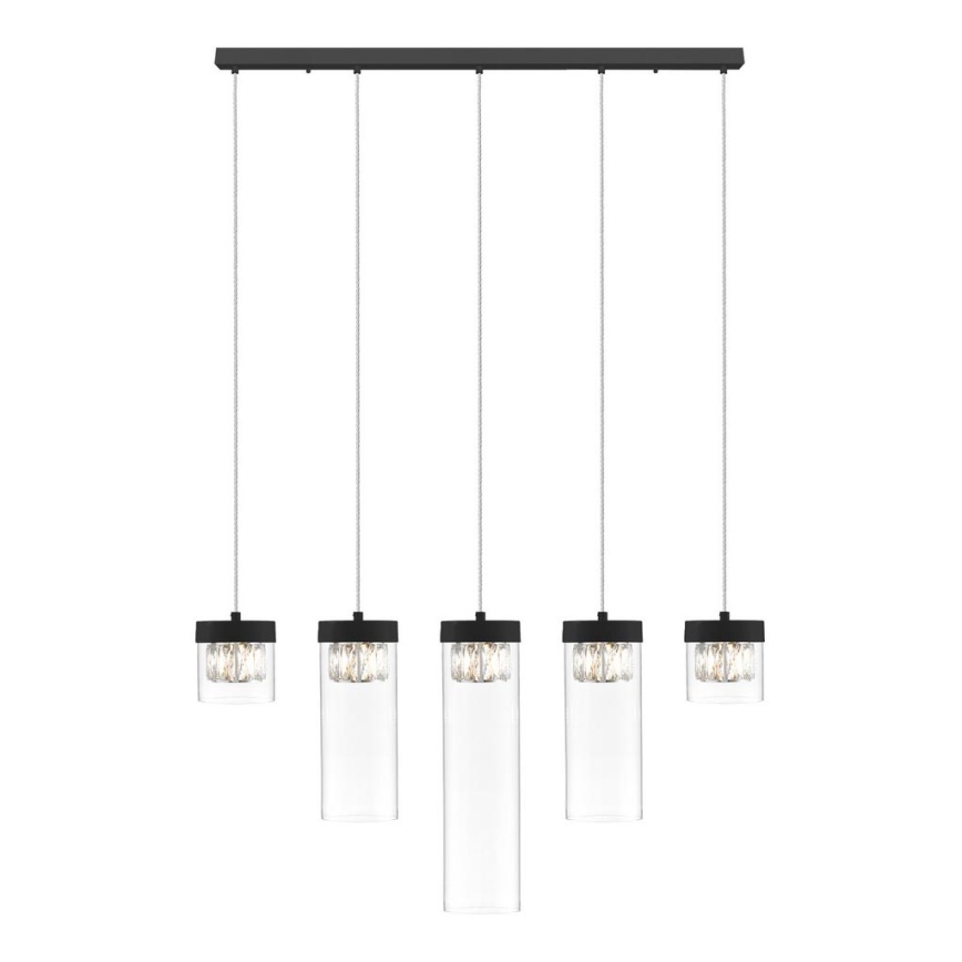 Zuma Line - Křišťálový lustr na lanku 5xG9/28W/230V