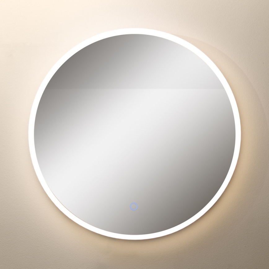 Zuma Line - LED Koupelnové nástěnné zrcadlo s podsvícením LED/24W/230V 3000/4000/6000K pr. 60 cm IP44 bílá/zlatá