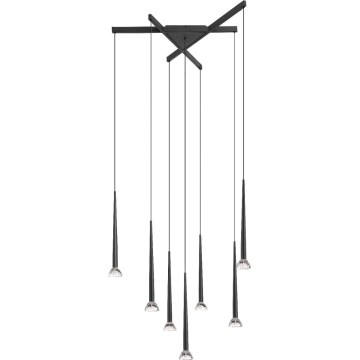 Zuma Line - LED Lustr na lanku 7xLED/6W/230V černá