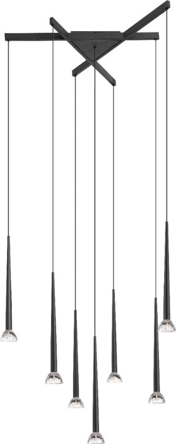 Zuma Line - LED Lustr na lanku 7xLED/6W/230V černá