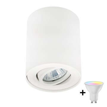 Zuma Line - LED RGBW Stmívatelné bodové svítidlo 1xGU10/4,8W/230V bílá + dálkové ovládání