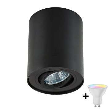Zuma Line - LED RGBW Stmívatelné bodové svítidlo 1xGU10/4,8W/230V černá + dálkové ovládání