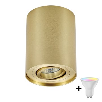 Zuma Line - LED RGBW Stmívatelné bodové svítidlo 1xGU10/4,8W/230V zlatá + dálkové ovládání