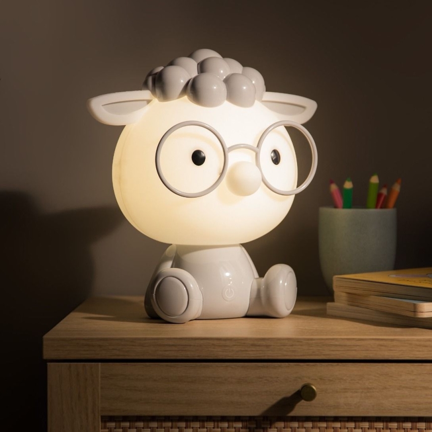 Zuma Line - LED Stmívatelná dětská dotyková stolní lampa LED/3W/230V ovce šedá