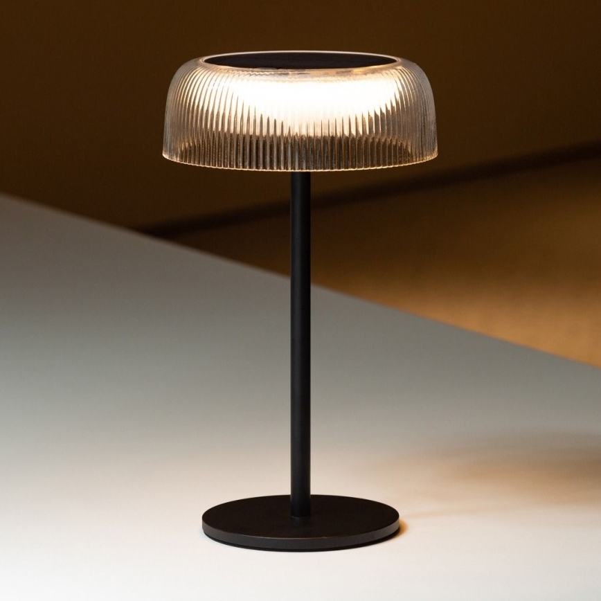 Zuma Line - LED Stmívatelná solární nabíjecí stolní lampa LED/2,5W/2000 mAh IP44 černá