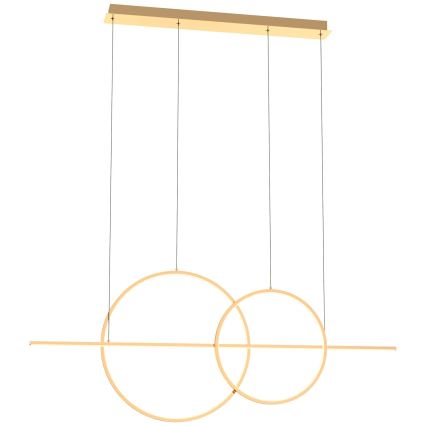 Zuma Line - LED Stmívatelný lustr na lanku LED/34W/230V zlatá