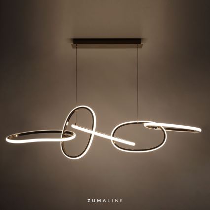 Zuma Line - LED Stmívatelný lustr na lanku LED/56W/230V zlatá