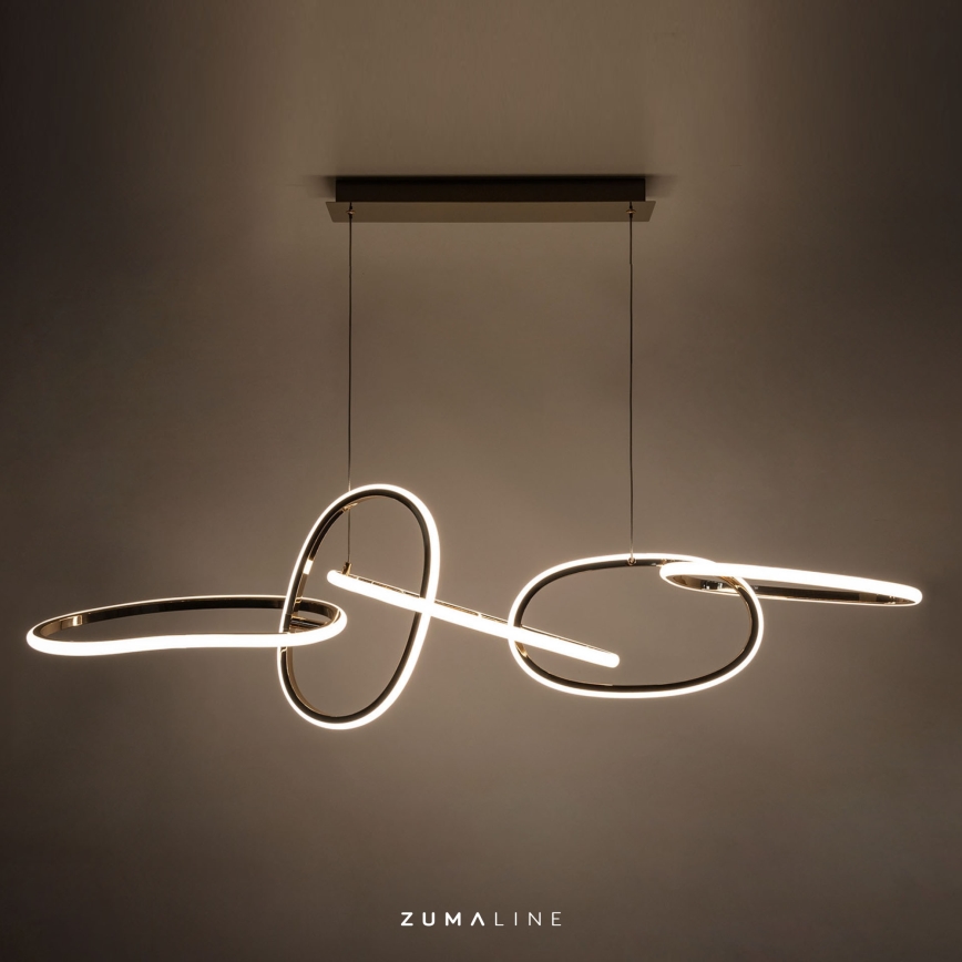 Zuma Line - LED Stmívatelný lustr na lanku LED/56W/230V zlatá